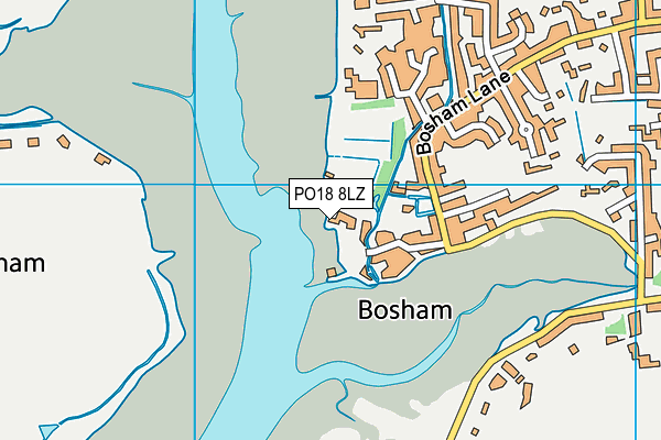 PO18 8LZ map - OS VectorMap District (Ordnance Survey) PO18 8LZ map - OS VectorMap District (Ordnance Survey)