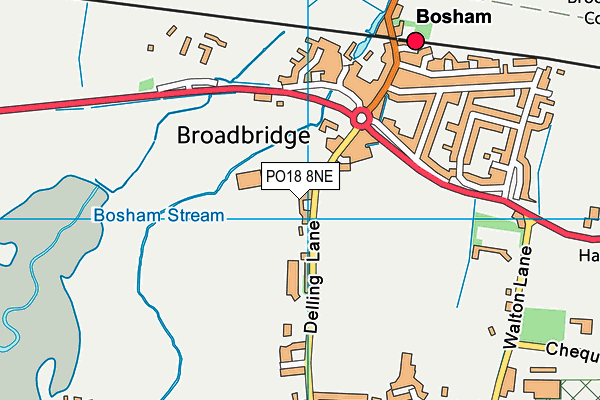 PO18 8NE map - OS VectorMap District (Ordnance Survey)