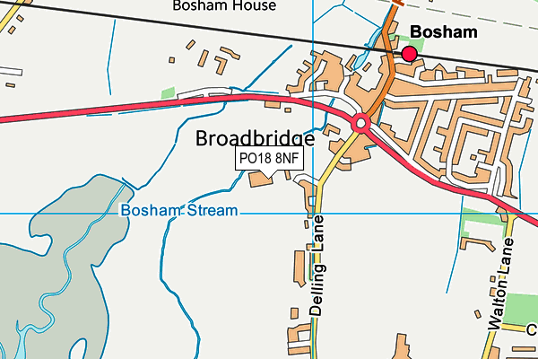 PO18 8NF map - OS VectorMap District (Ordnance Survey) PO18 8NF map - OS VectorMap District (Ordnance Survey)