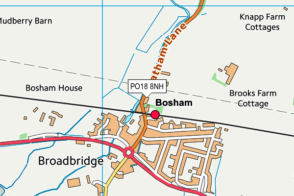 PO18 8NH map - OS VectorMap District (Ordnance Survey) PO18 8NH map - OS VectorMap District (Ordnance Survey)