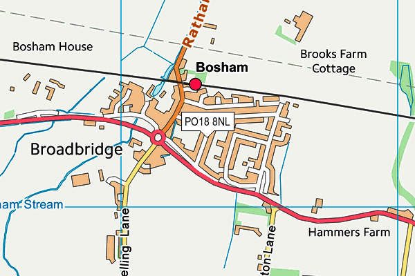 PO18 8NL map - OS VectorMap District (Ordnance Survey) PO18 8NL map - OS VectorMap District (Ordnance Survey)