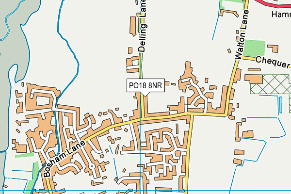 PO18 8NR map - OS VectorMap District (Ordnance Survey) PO18 8NR map - OS VectorMap District (Ordnance Survey)