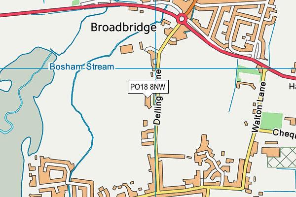 PO18 8NW map - OS VectorMap District (Ordnance Survey) PO18 8NW map - OS VectorMap District (Ordnance Survey)