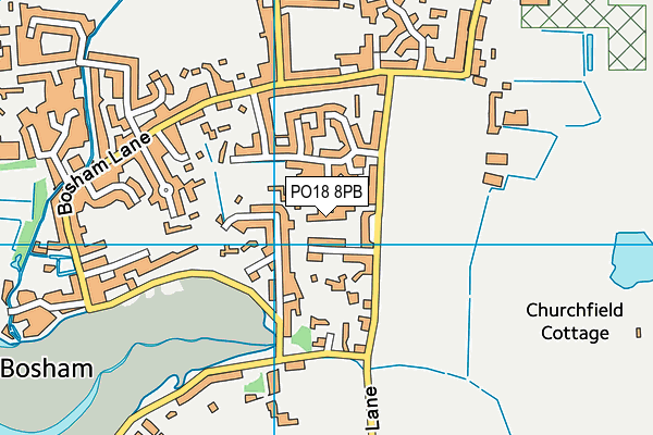 PO18 8PB map - OS VectorMap District (Ordnance Survey) PO18 8PB map - OS VectorMap District (Ordnance Survey)