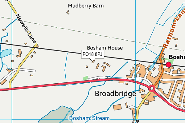 PO18 8PJ map - OS VectorMap District (Ordnance Survey) PO18 8PJ map - OS VectorMap District (Ordnance Survey)
