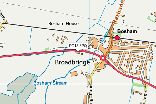 PO18 8PQ map - OS VectorMap District (Ordnance Survey) PO18 8PQ map - OS VectorMap District (Ordnance Survey)