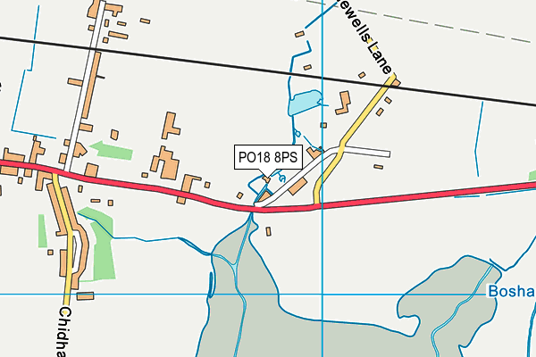 PO18 8PS map - OS VectorMap District (Ordnance Survey) PO18 8PS map - OS VectorMap District (Ordnance Survey)