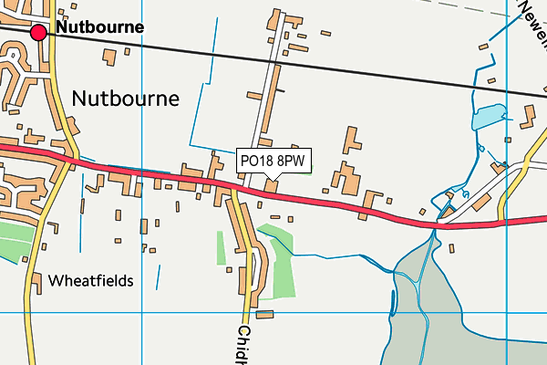 PO18 8PW map - OS VectorMap District (Ordnance Survey) PO18 8PW map - OS VectorMap District (Ordnance Survey)