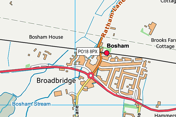 PO18 8PX map - OS VectorMap District (Ordnance Survey) PO18 8PX map - OS VectorMap District (Ordnance Survey)