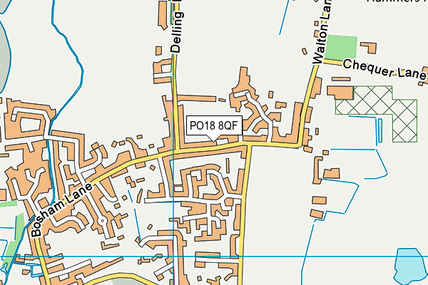PO18 8QF map - OS VectorMap District (Ordnance Survey) PO18 8QF map - OS VectorMap District (Ordnance Survey)