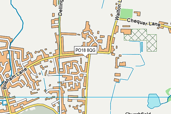 PO18 8QG map - OS VectorMap District (Ordnance Survey) PO18 8QG map - OS VectorMap District (Ordnance Survey)