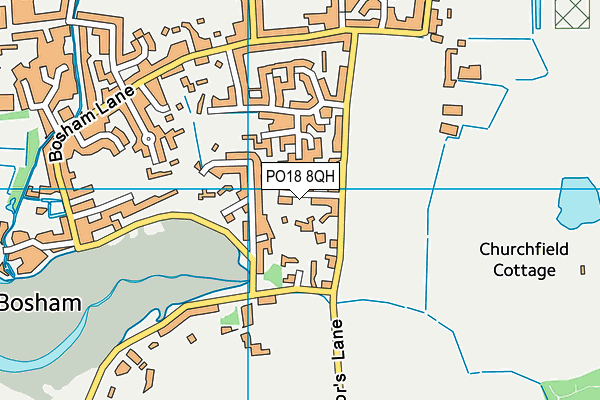 PO18 8QH map - OS VectorMap District (Ordnance Survey) PO18 8QH map - OS VectorMap District (Ordnance Survey)