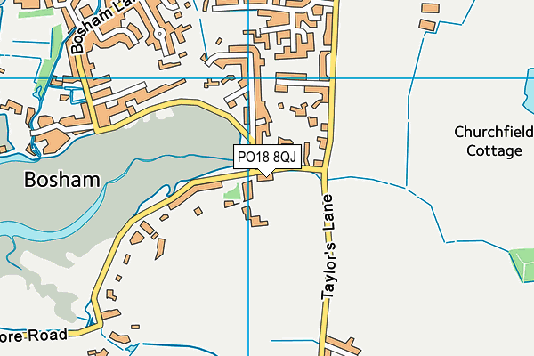 PO18 8QJ map - OS VectorMap District (Ordnance Survey) PO18 8QJ map - OS VectorMap District (Ordnance Survey)