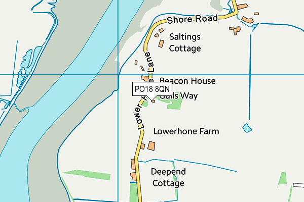PO18 8QN map - OS VectorMap District (Ordnance Survey) PO18 8QN map - OS VectorMap District (Ordnance Survey)