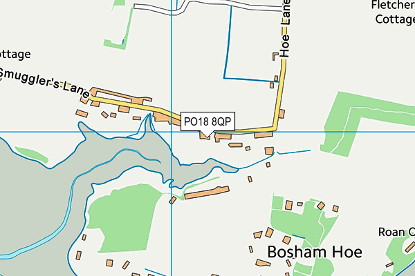 PO18 8QP map - OS VectorMap District (Ordnance Survey) PO18 8QP map - OS VectorMap District (Ordnance Survey)