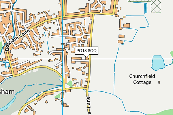PO18 8QQ map - OS VectorMap District (Ordnance Survey) PO18 8QQ map - OS VectorMap District (Ordnance Survey)