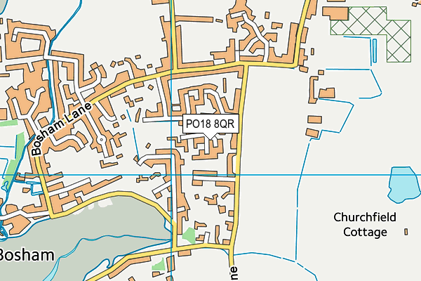 PO18 8QR map - OS VectorMap District (Ordnance Survey) PO18 8QR map - OS VectorMap District (Ordnance Survey)