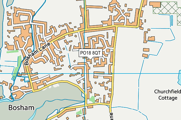 PO18 8QT map - OS VectorMap District (Ordnance Survey) PO18 8QT map - OS VectorMap District (Ordnance Survey)
