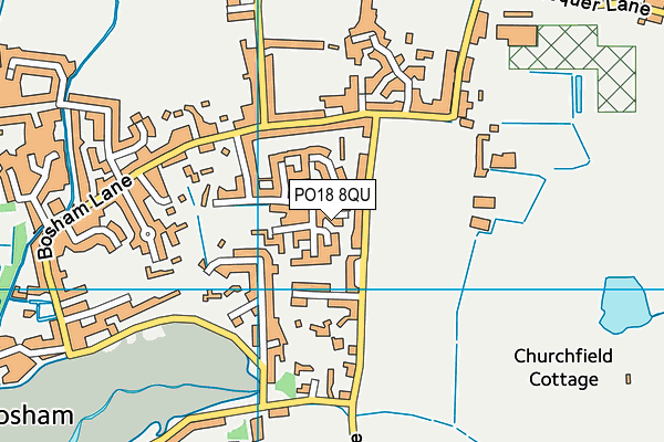 PO18 8QU map - OS VectorMap District (Ordnance Survey) PO18 8QU map - OS VectorMap District (Ordnance Survey)