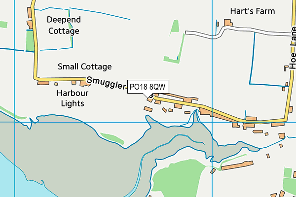 PO18 8QW map - OS VectorMap District (Ordnance Survey) PO18 8QW map - OS VectorMap District (Ordnance Survey)
