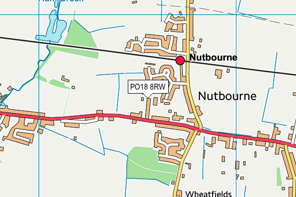 PO18 8RW map - OS VectorMap District (Ordnance Survey) PO18 8RW map - OS VectorMap District (Ordnance Survey)