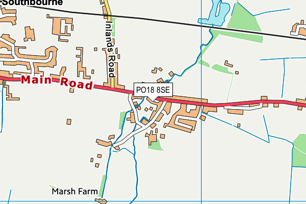 PO18 8SE map - OS VectorMap District (Ordnance Survey)