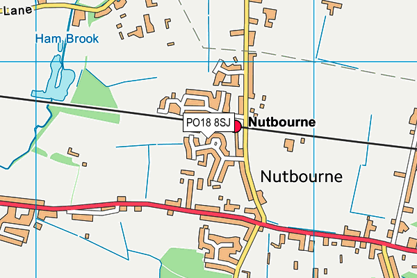 PO18 8SJ map - OS VectorMap District (Ordnance Survey)