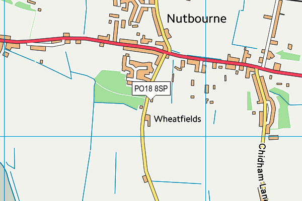PO18 8SP map - OS VectorMap District (Ordnance Survey) PO18 8SP map - OS VectorMap District (Ordnance Survey)