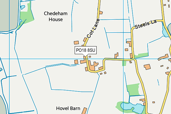 PO18 8SU map - OS VectorMap District (Ordnance Survey) PO18 8SU map - OS VectorMap District (Ordnance Survey)