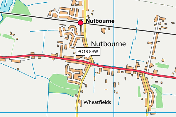 PO18 8SW map - OS VectorMap District (Ordnance Survey) PO18 8SW map - OS VectorMap District (Ordnance Survey)