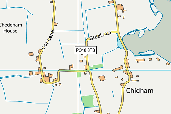 PO18 8TB map - OS VectorMap District (Ordnance Survey) PO18 8TB map - OS VectorMap District (Ordnance Survey)