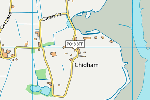 PO18 8TF map - OS VectorMap District (Ordnance Survey) PO18 8TF map - OS VectorMap District (Ordnance Survey)