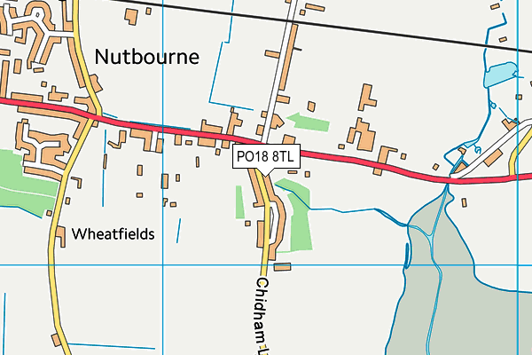 PO18 8TL map - OS VectorMap District (Ordnance Survey) PO18 8TL map - OS VectorMap District (Ordnance Survey)