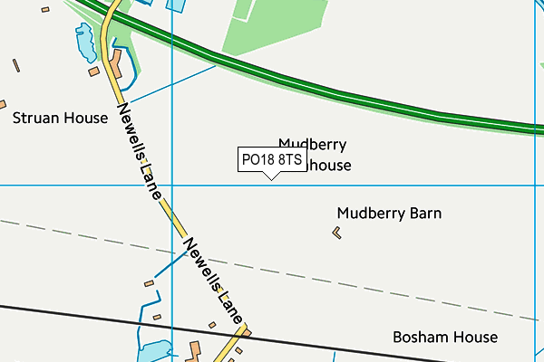 PO18 8TS map - OS VectorMap District (Ordnance Survey) PO18 8TS map - OS VectorMap District (Ordnance Survey)
