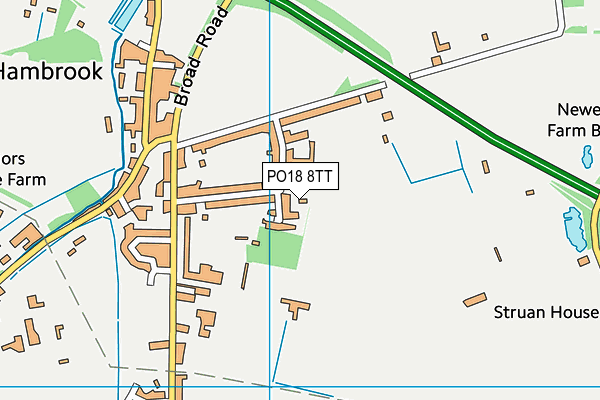 PO18 8TT map - OS VectorMap District (Ordnance Survey) PO18 8TT map - OS VectorMap District (Ordnance Survey)