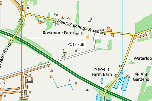 PO18 8UB map - OS VectorMap District (Ordnance Survey) PO18 8UB map - OS VectorMap District (Ordnance Survey)