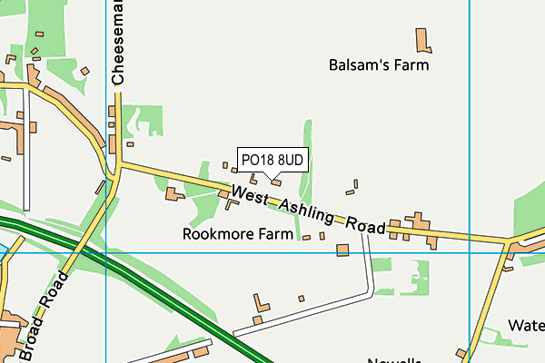 PO18 8UD map - OS VectorMap District (Ordnance Survey) PO18 8UD map - OS VectorMap District (Ordnance Survey)
