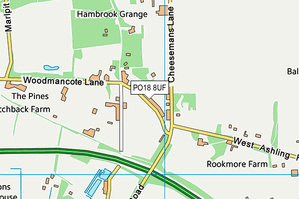 PO18 8UF map - OS VectorMap District (Ordnance Survey)