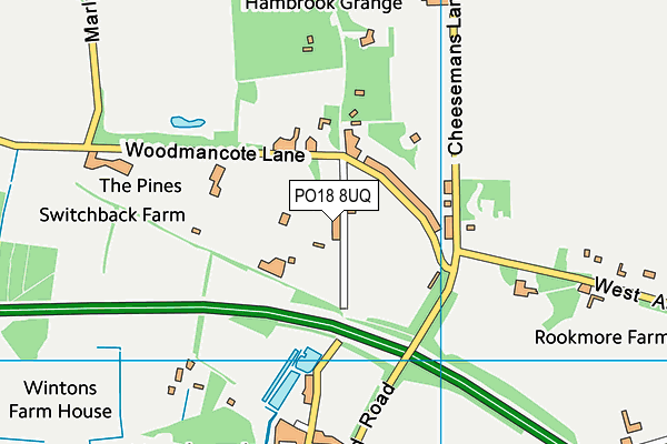 PO18 8UQ map - OS VectorMap District (Ordnance Survey)