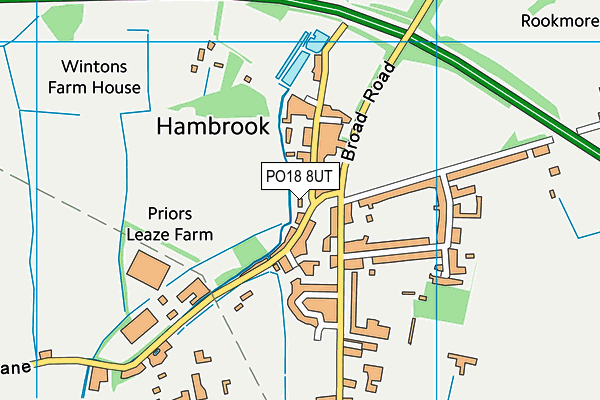 PO18 8UT map - OS VectorMap District (Ordnance Survey) PO18 8UT map - OS VectorMap District (Ordnance Survey)