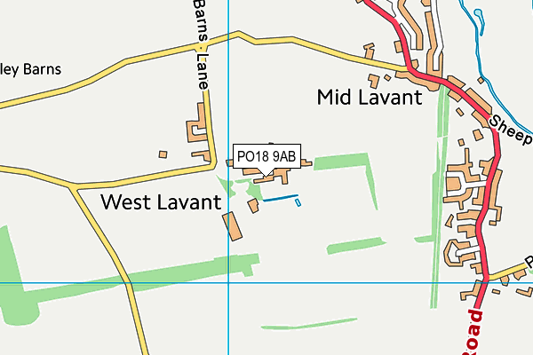 PO18 9AB map - OS VectorMap District (Ordnance Survey)