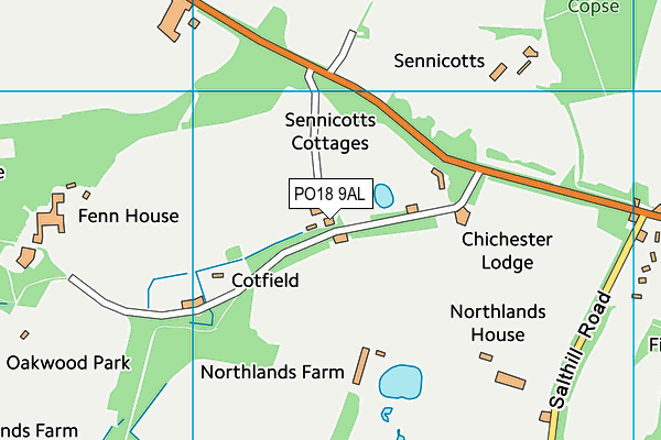 PO18 9AL map - OS VectorMap District (Ordnance Survey) PO18 9AL map - OS VectorMap District (Ordnance Survey)