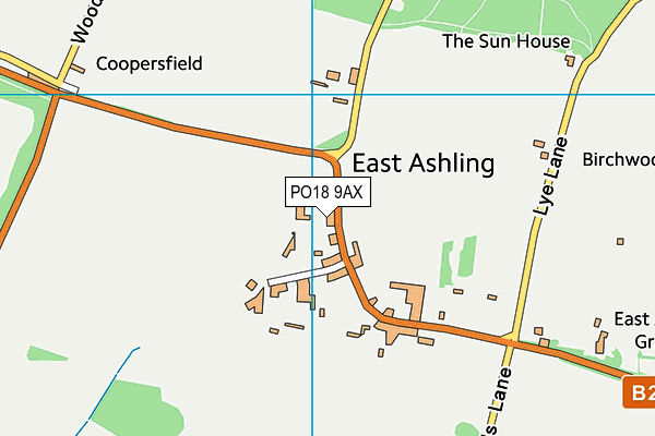 PO18 9AX map - OS VectorMap District (Ordnance Survey) PO18 9AX map - OS VectorMap District (Ordnance Survey)
