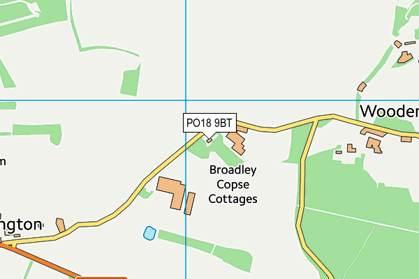 PO18 9BT map - OS VectorMap District (Ordnance Survey) PO18 9BT map - OS VectorMap District (Ordnance Survey)