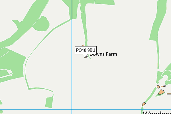 PO18 9BU map - OS VectorMap District (Ordnance Survey) PO18 9BU map - OS VectorMap District (Ordnance Survey)