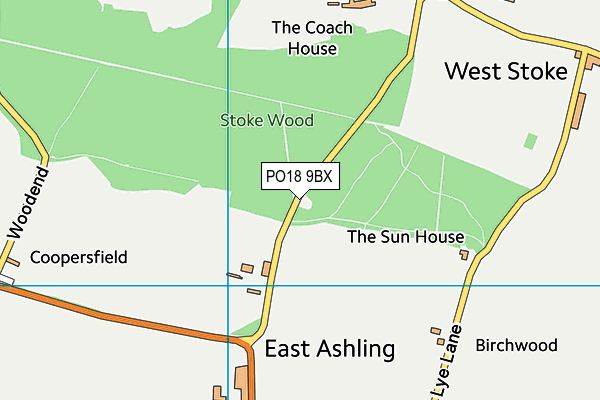 PO18 9BX map - OS VectorMap District (Ordnance Survey) PO18 9BX map - OS VectorMap District (Ordnance Survey)