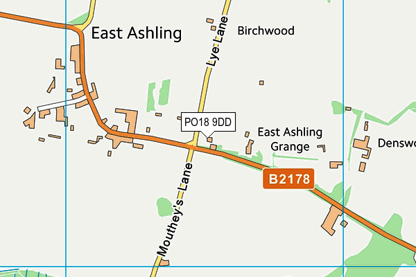 PO18 9DD map - OS VectorMap District (Ordnance Survey) PO18 9DD map - OS VectorMap District (Ordnance Survey)