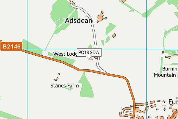 PO18 9DW map - OS VectorMap District (Ordnance Survey)