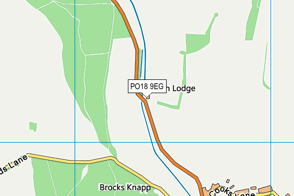 PO18 9EG map - OS VectorMap District (Ordnance Survey)
