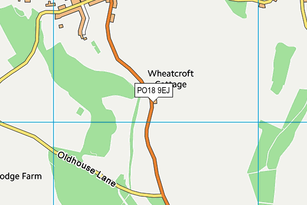 PO18 9EJ map - OS VectorMap District (Ordnance Survey) PO18 9EJ map - OS VectorMap District (Ordnance Survey)